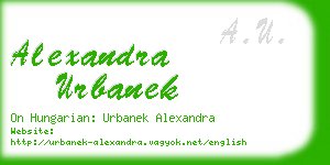 alexandra urbanek business card